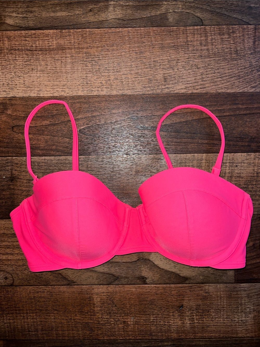 Old Navy Bright Neon Pink Strapless Convertible Push-Up Bra